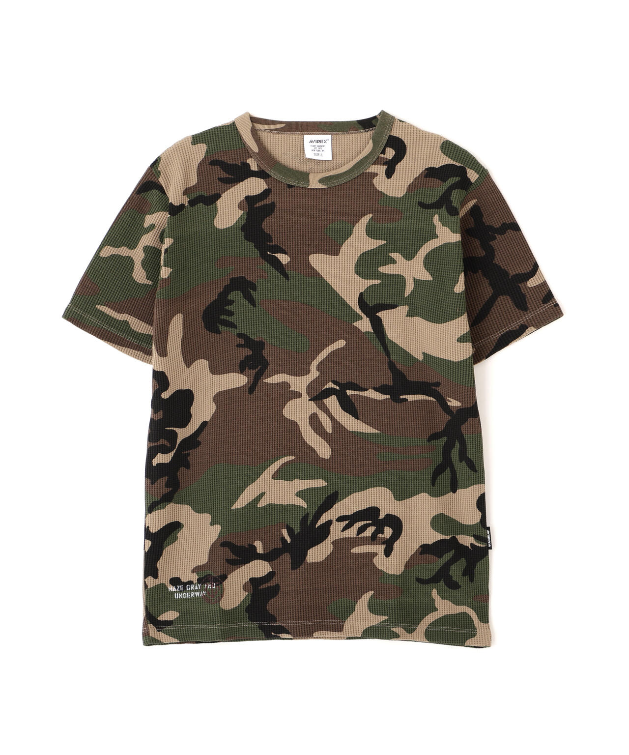 MINI WAFFLE C-NECK T-SHIRT U.S.N.