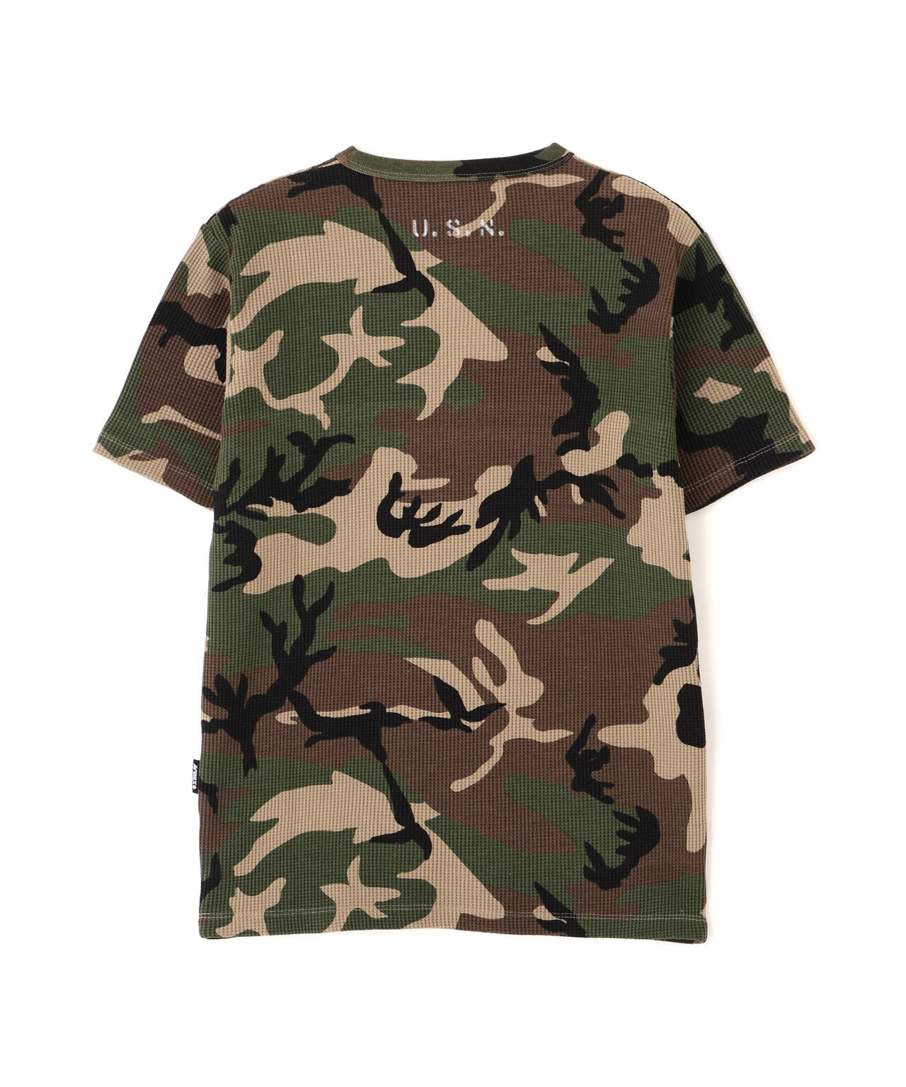 MINI WAFFLE HENLEY NECK T-SHIRT U.S.N.