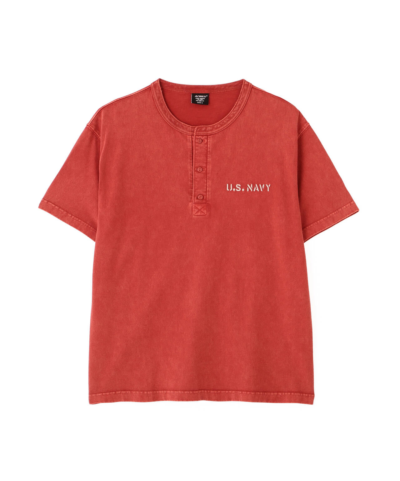 《NAVAL COLLECTION》SHORT SLEEVE HENLEY T-SHIRT ”FLY FOR NAVY”