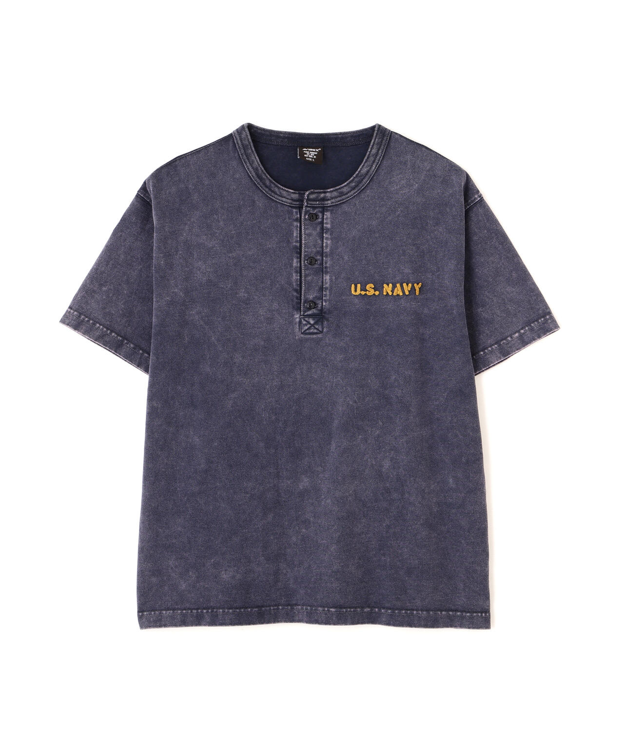 《NAVAL COLLECTION》SHORT SLEEVE HENLEY T-SHIRT ”FLY FOR NAVY”