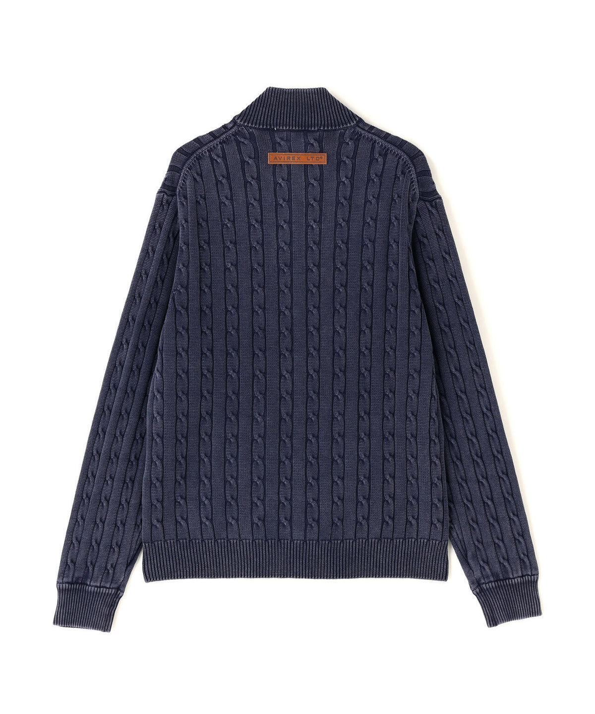 《直営店限定》COTTON ZIP CABLE KNIT