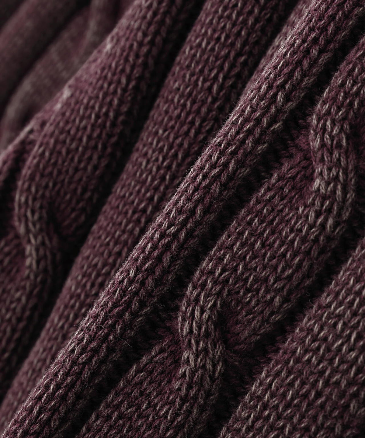 《直営店限定》COTTON ZIP CABLE KNIT