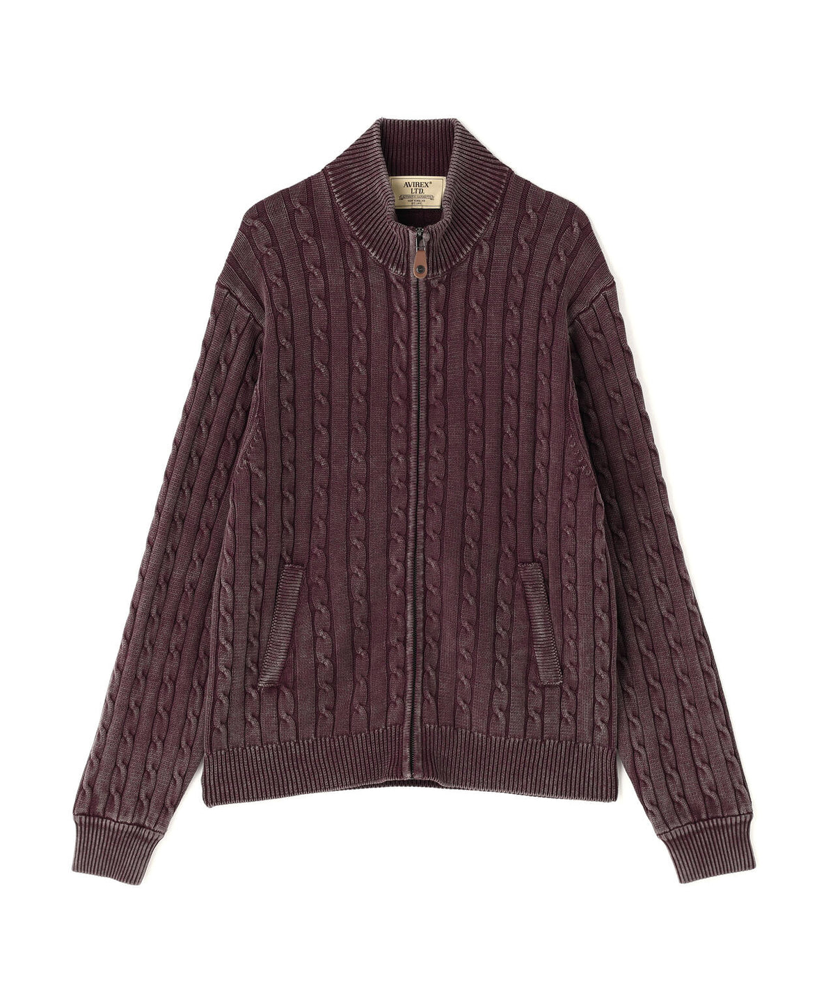 《直営店限定》COTTON ZIP CABLE KNIT