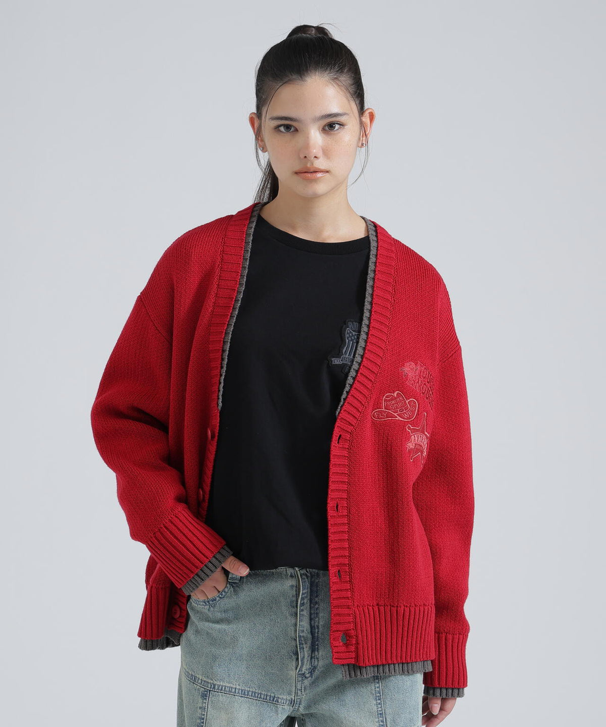 《直営店限定》COWBOY PATCH KNIT CARDIGAN