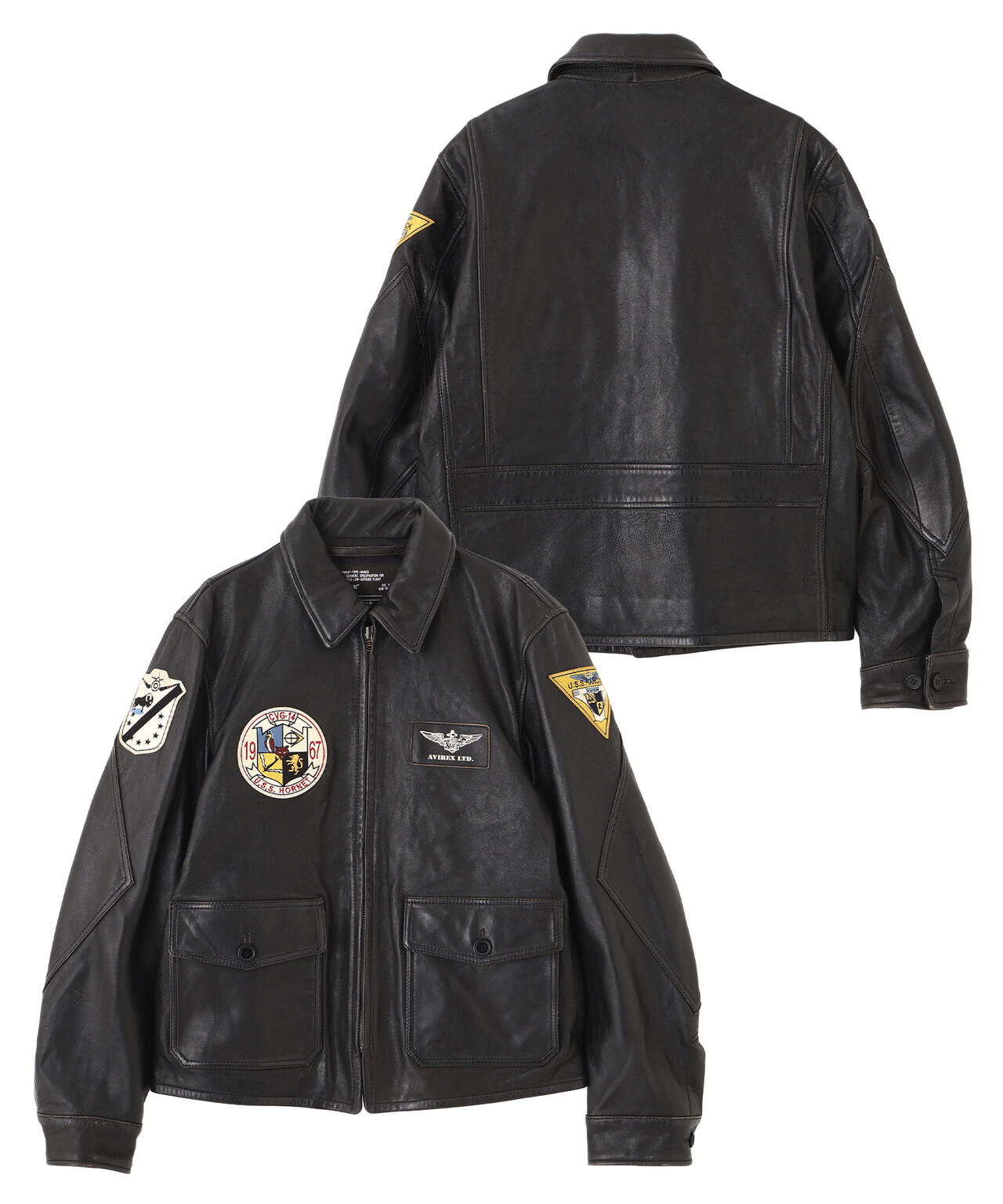 《NAVAL COLLECTION》M-421A LEATHER JACKET