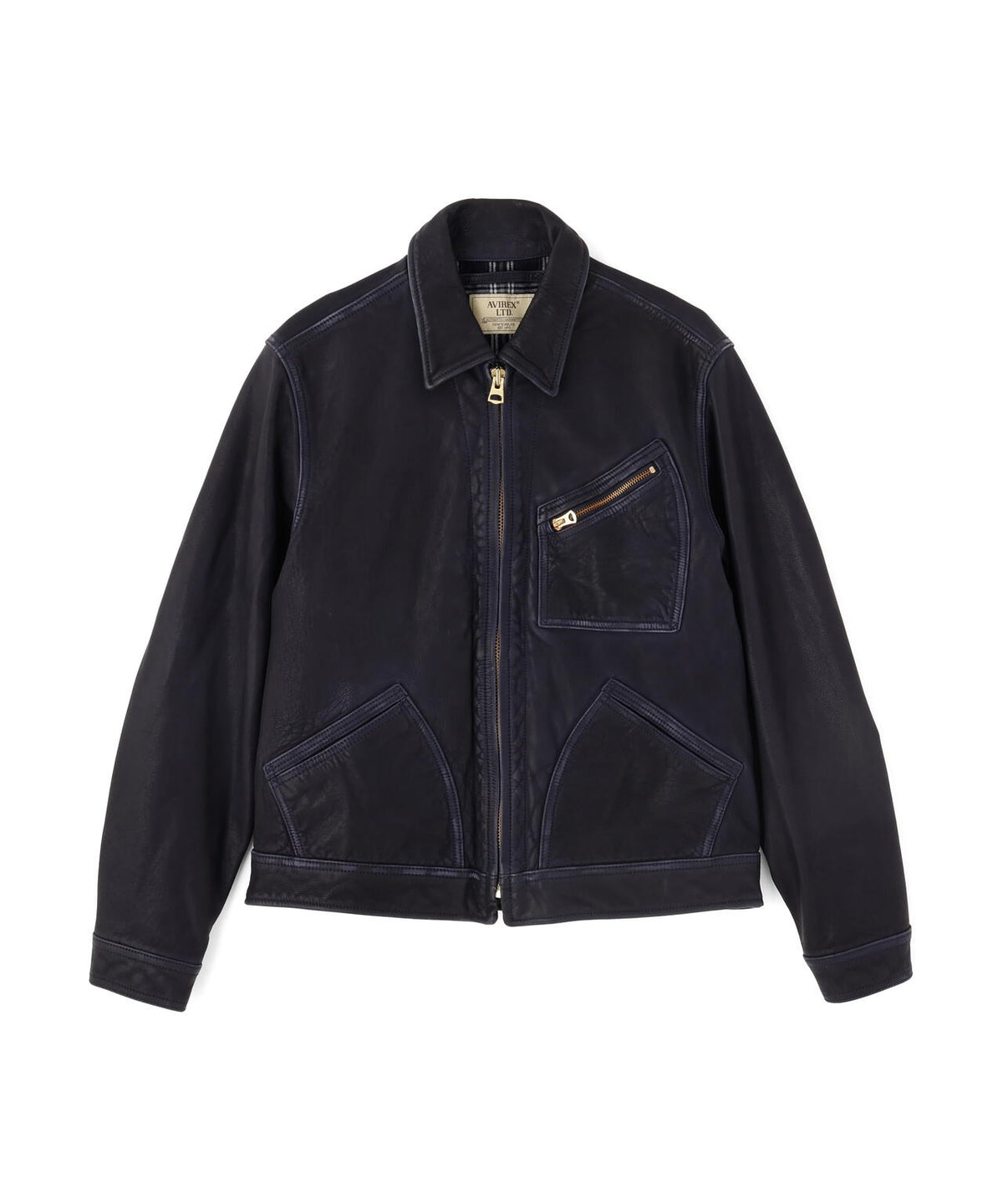 INDIGO LEATHER JACKET