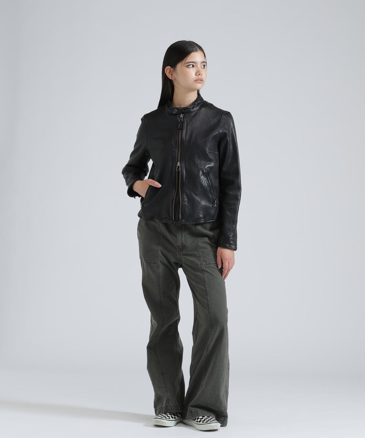 《WOMAN》SINGLE RIDERS LEATHER JACKET