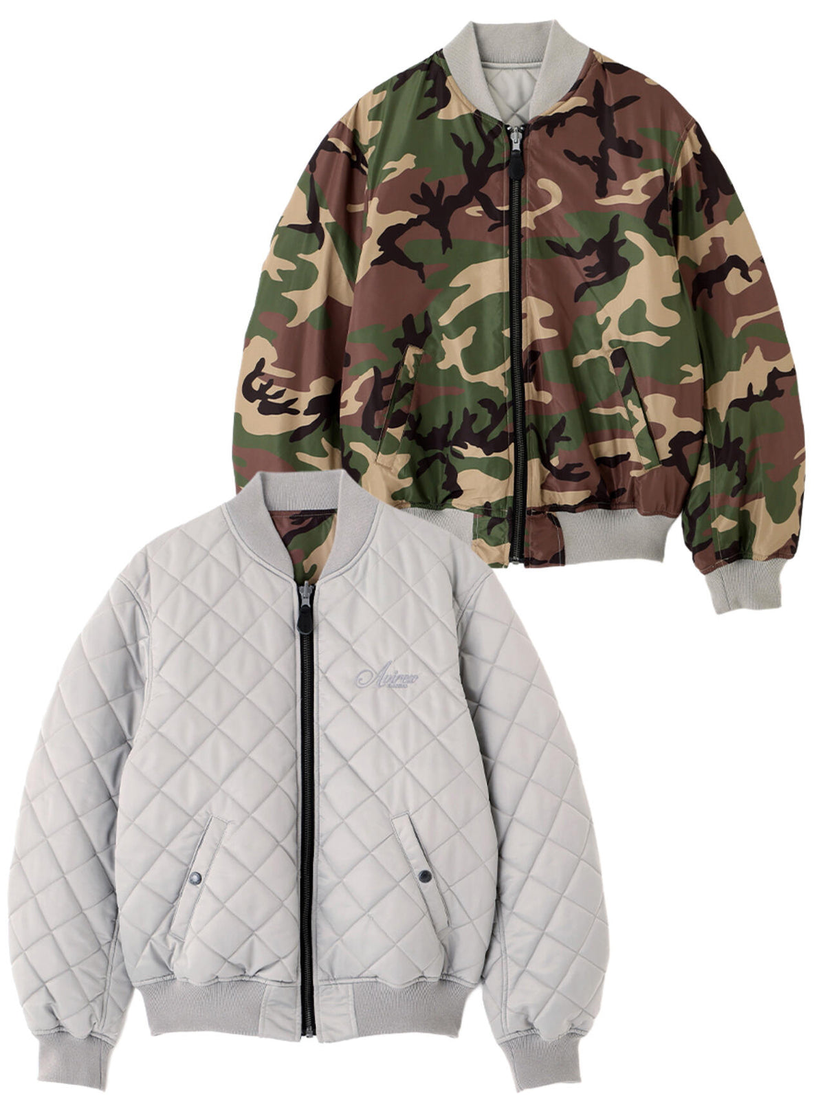 REVERSIBLE QUILTED VARSITY JACKET
