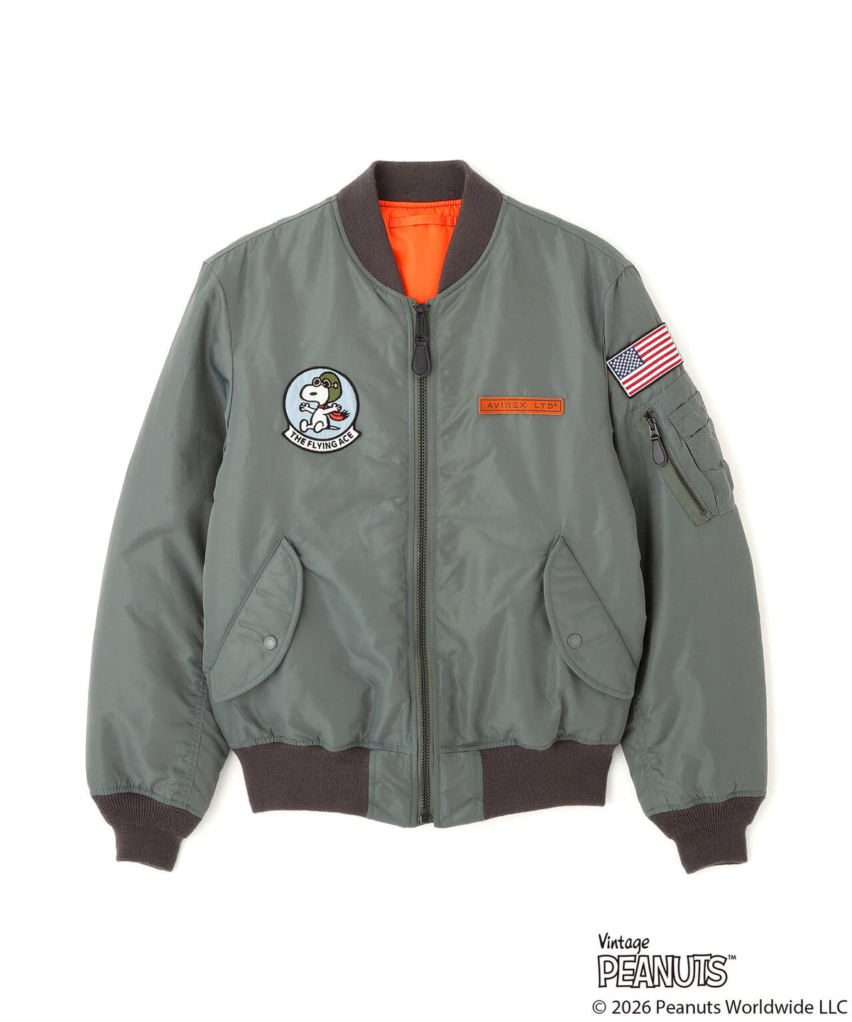 《AVIREX × PEANUTS》MA-1 ”FLYING ACE”