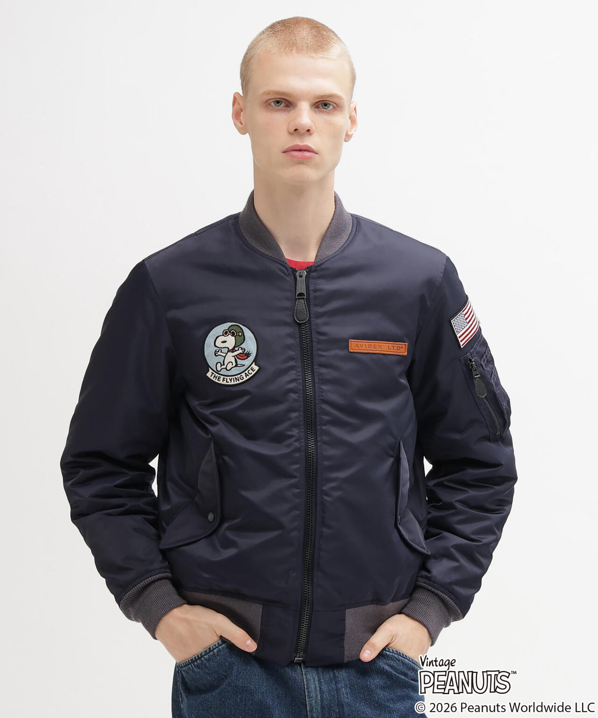 《AVIREX × PEANUTS》MA-1 ”FLYING ACE”