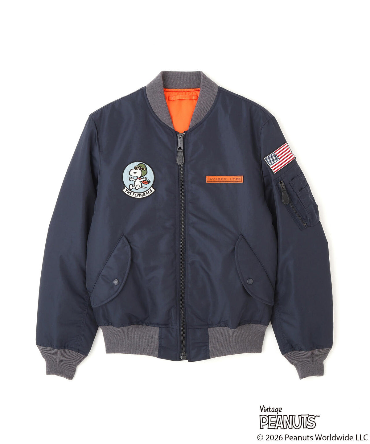 《AVIREX × PEANUTS》MA-1 ”FLYING ACE”