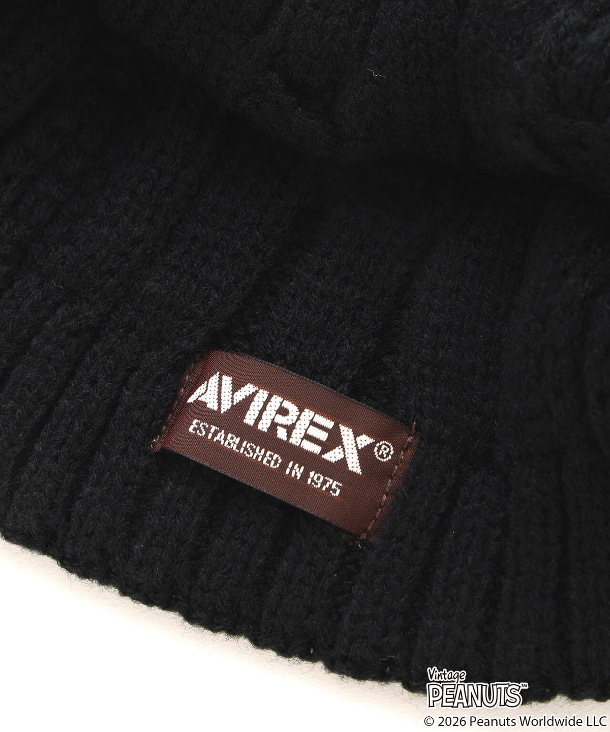 《AVIREX × PEANUTS》CABLE KNIT CAP