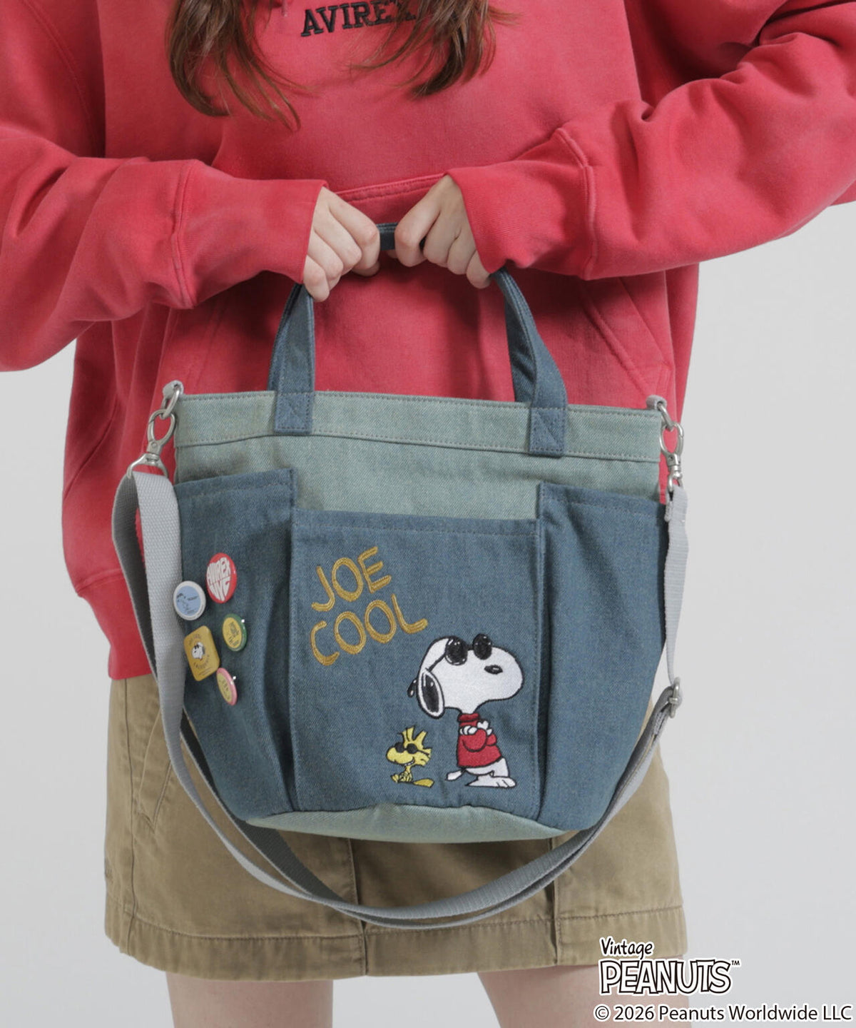 《AVIREX×PEANUTS》JOE COOL DENIM MINI TOTE BAG