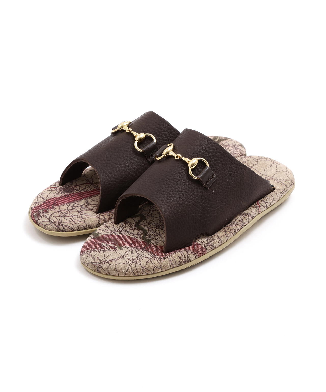 《AVIREX×ISLAND SLIPPER》MAP PATTERN BIT SLIDE SANDAL