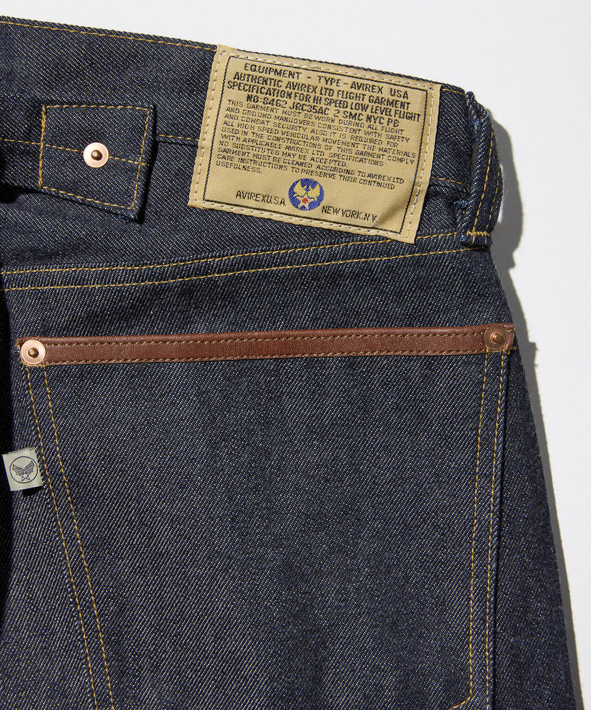 AVIREX HERITAGE DENIM Type-1 PANTS ”LEATHER”