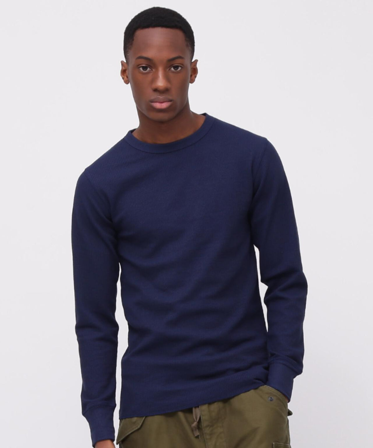 《DAILY/デイリー》L/S THERMAL CREW NECK T-SHIRT