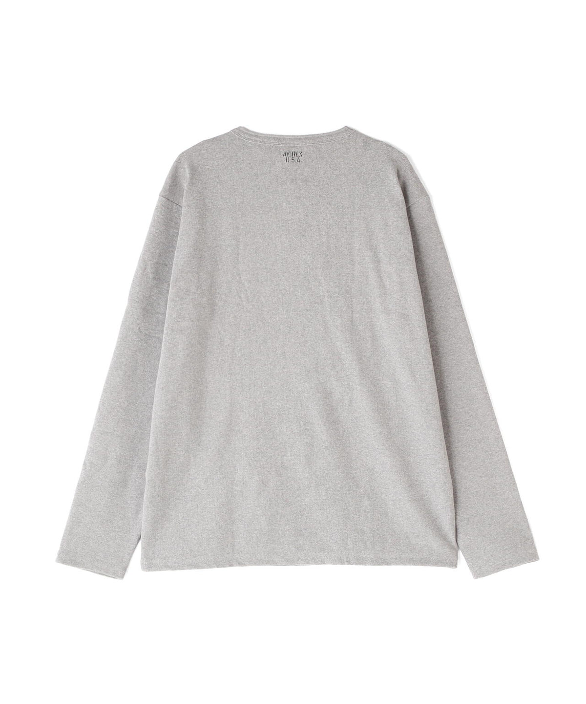 《DAILY/デイリー》BIG SIZE RIB L/S HENLEY NECK T-SHIRT