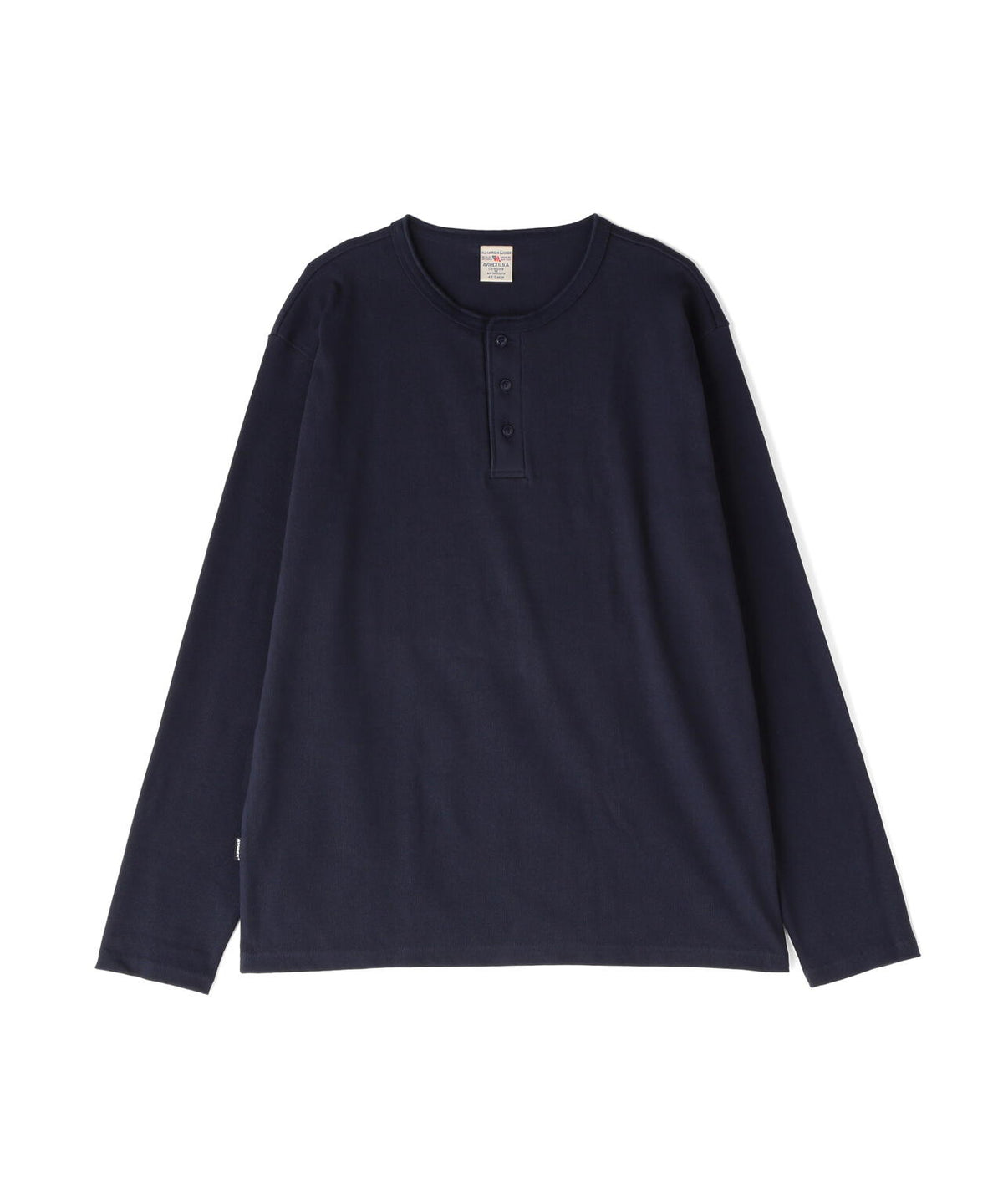 《DAILY/デイリー》BIG SIZE RIB L/S HENLEY NECK T-SHIRT