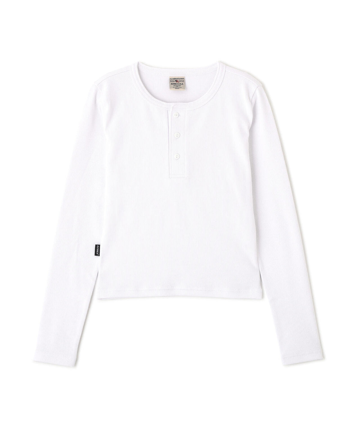 《DAILY/デイリー/WOMAN》L/S HENLEY NECK T-SHIRT
