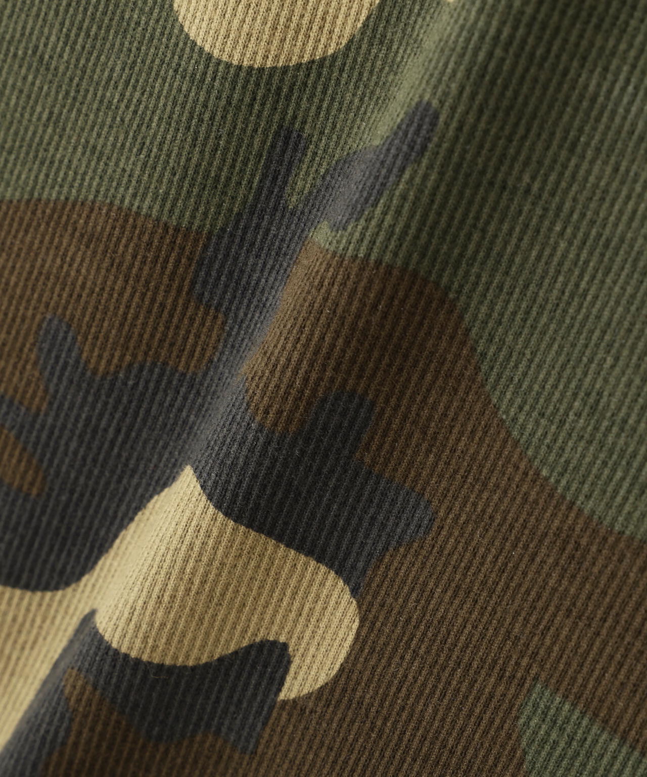 《WEB限定/DAILY/デイリー/WOMAN》RIB CAMO L/S CREW NECK T-SHIRT