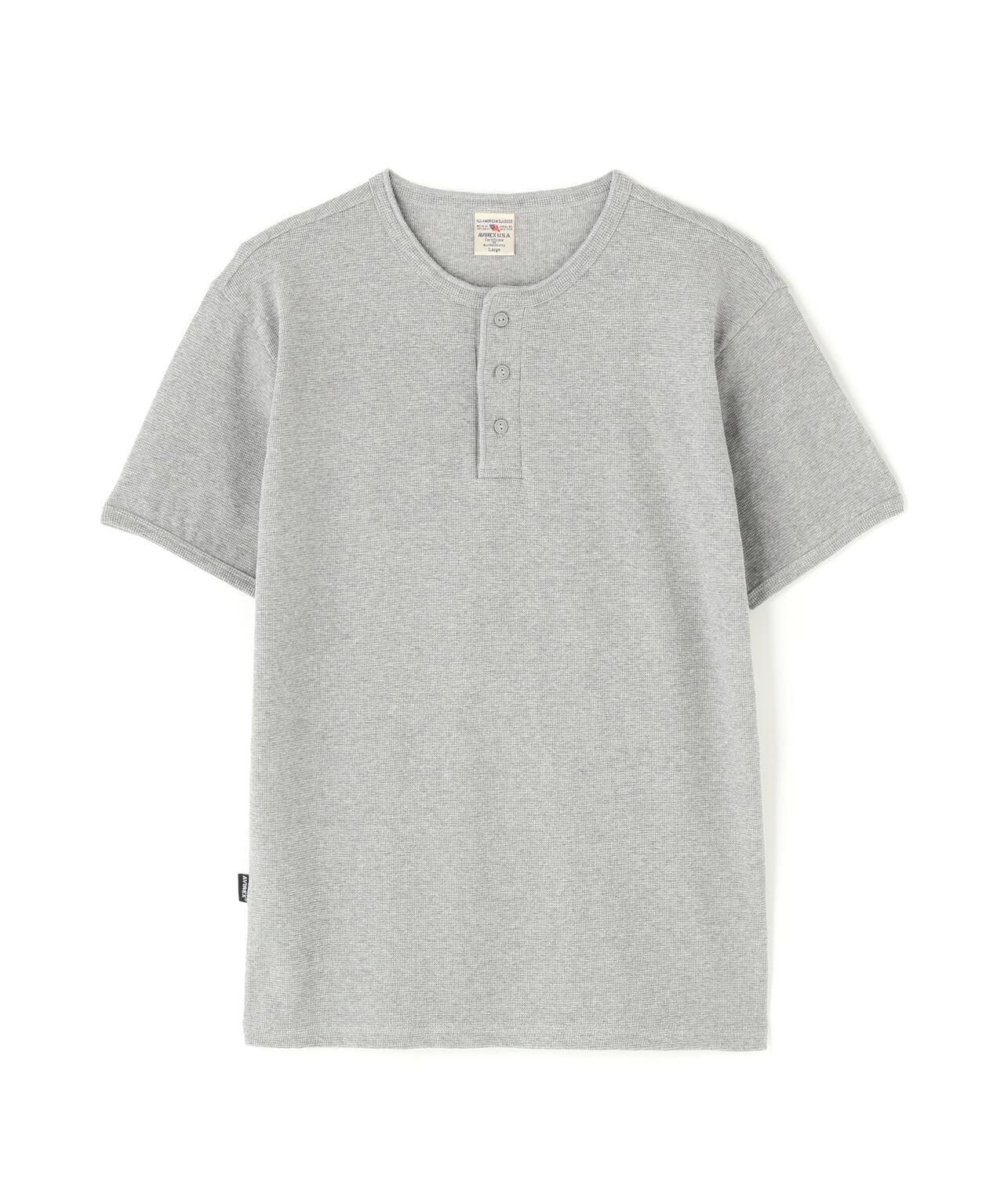 《DAILY/デイリー》MINI WAFFLE HENLEY NECK T-SHIRT
