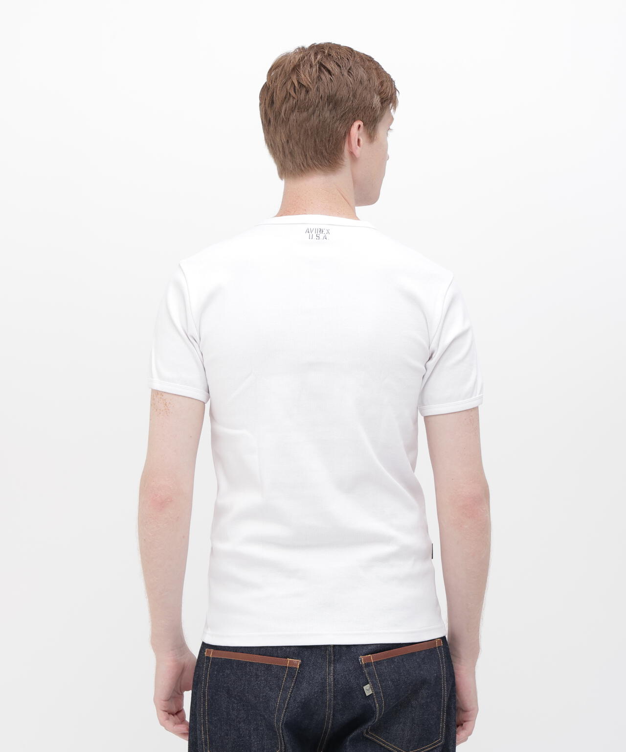 《DAILY/デイリー》MINI WAFFLE HENLEY NECK T-SHIRT
