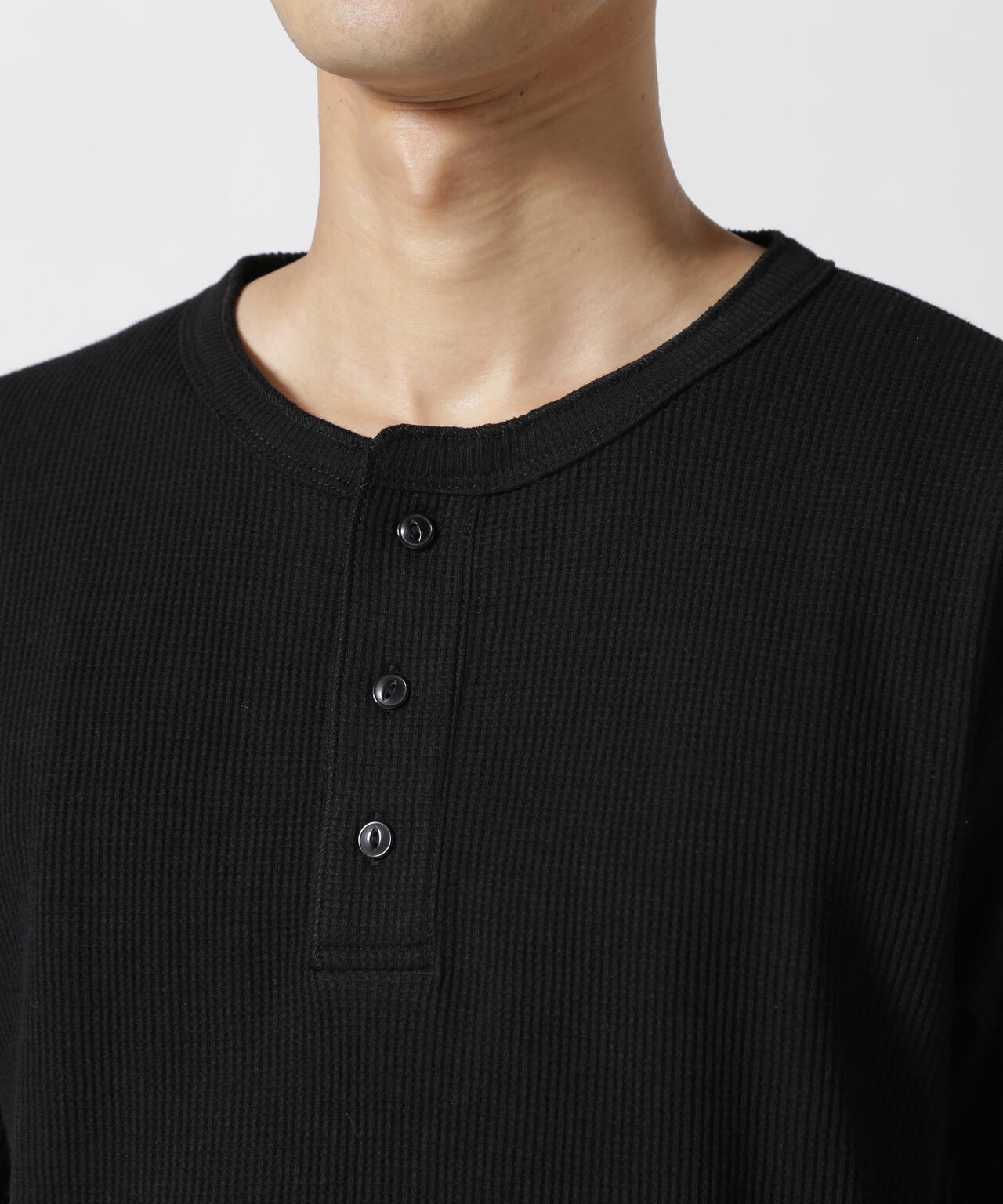《DAILY/デイリー》THERMAL HENRY NECK T-SHIRT