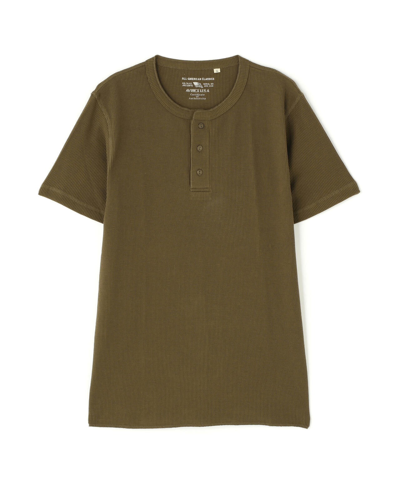 《DAILY/デイリー》THERMAL HENRY NECK T-SHIRT