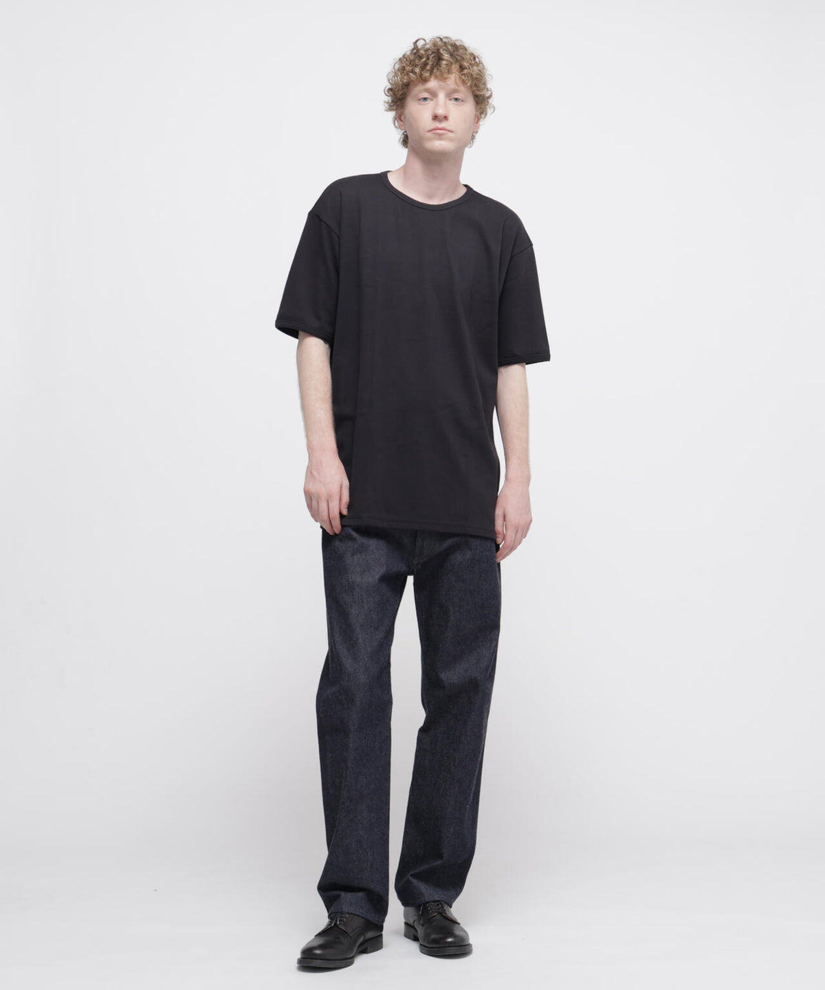 《DAILY/デイリー》BIG SIZE RIB S/S CREW NECK T-SHIRT