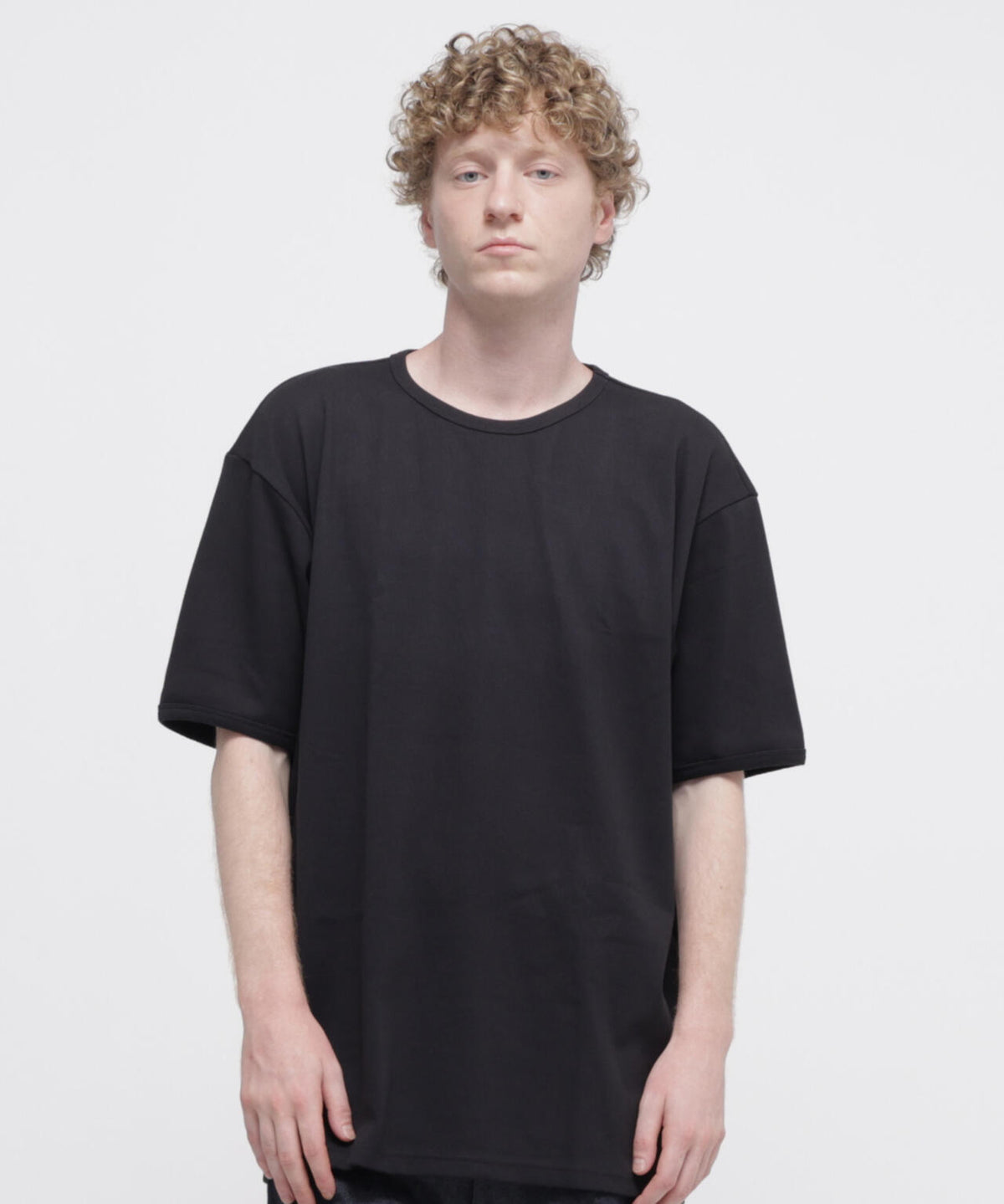 《DAILY/デイリー》BIG SIZE RIB S/S CREW NECK T-SHIRT