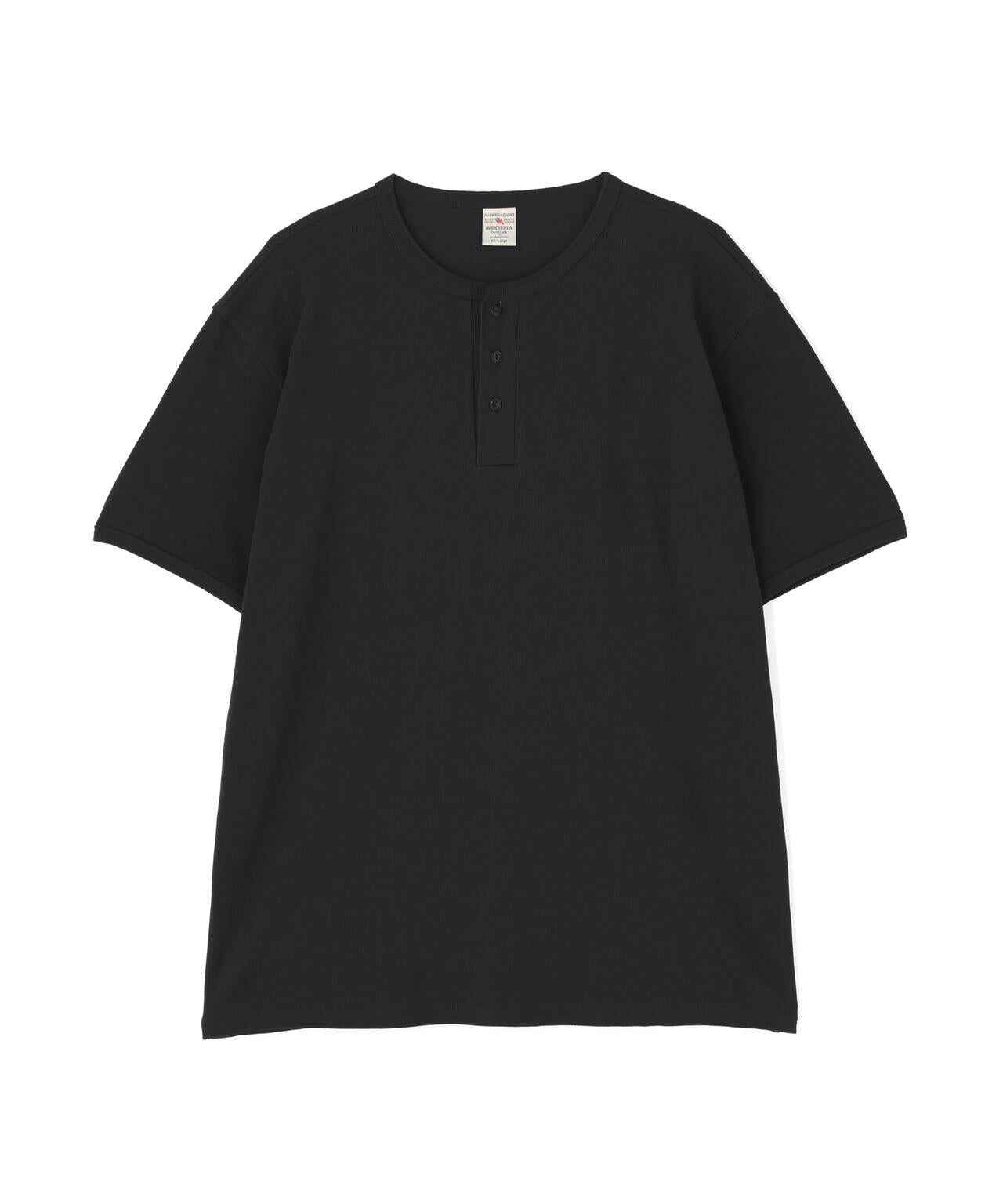 《DAILY/デイリー》BIG SIZE RIB S/S HENLEY NECK T-SHIRT