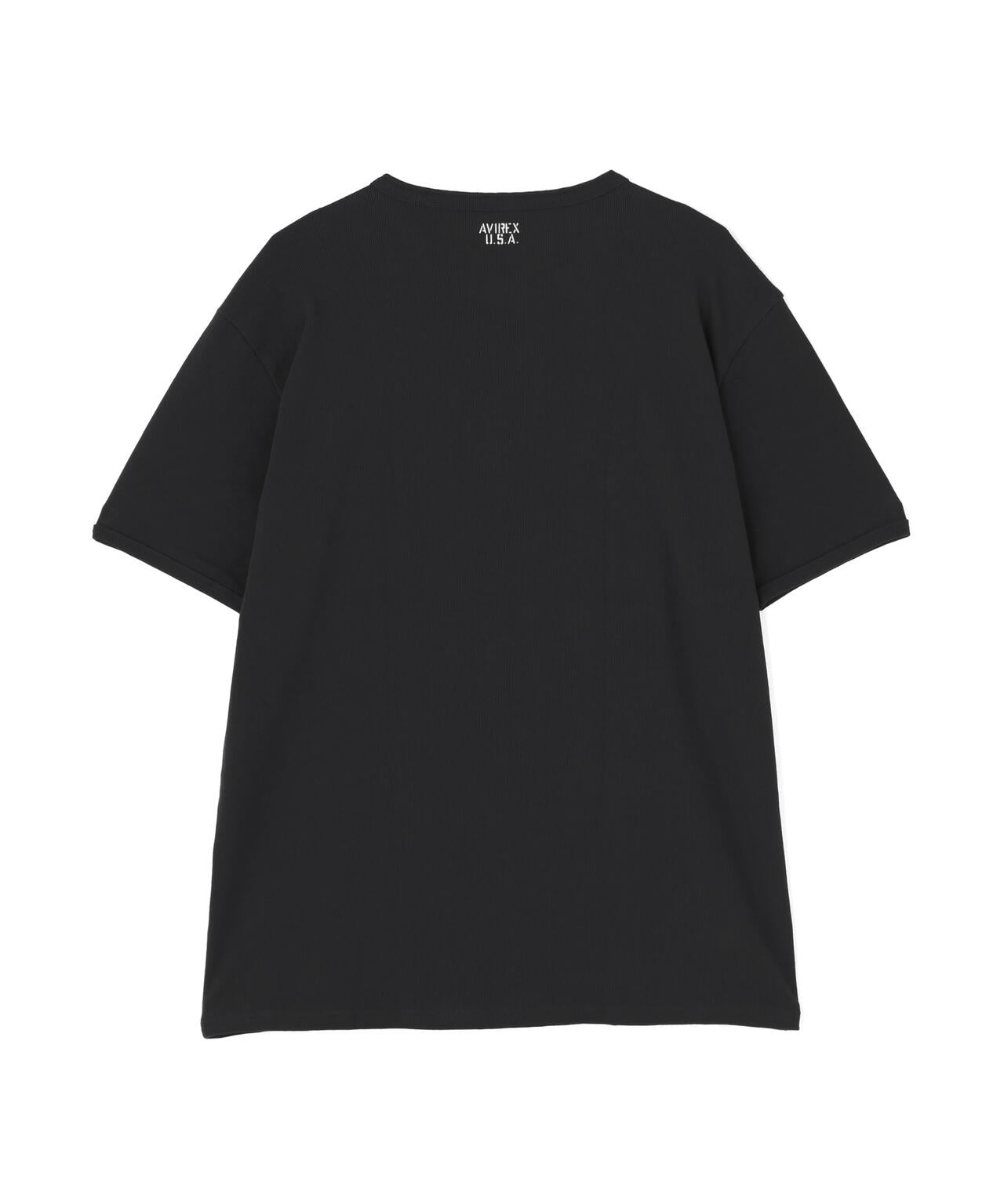 《DAILY/デイリー》BIG SIZE RIB S/S HENLEY NECK T-SHIRT