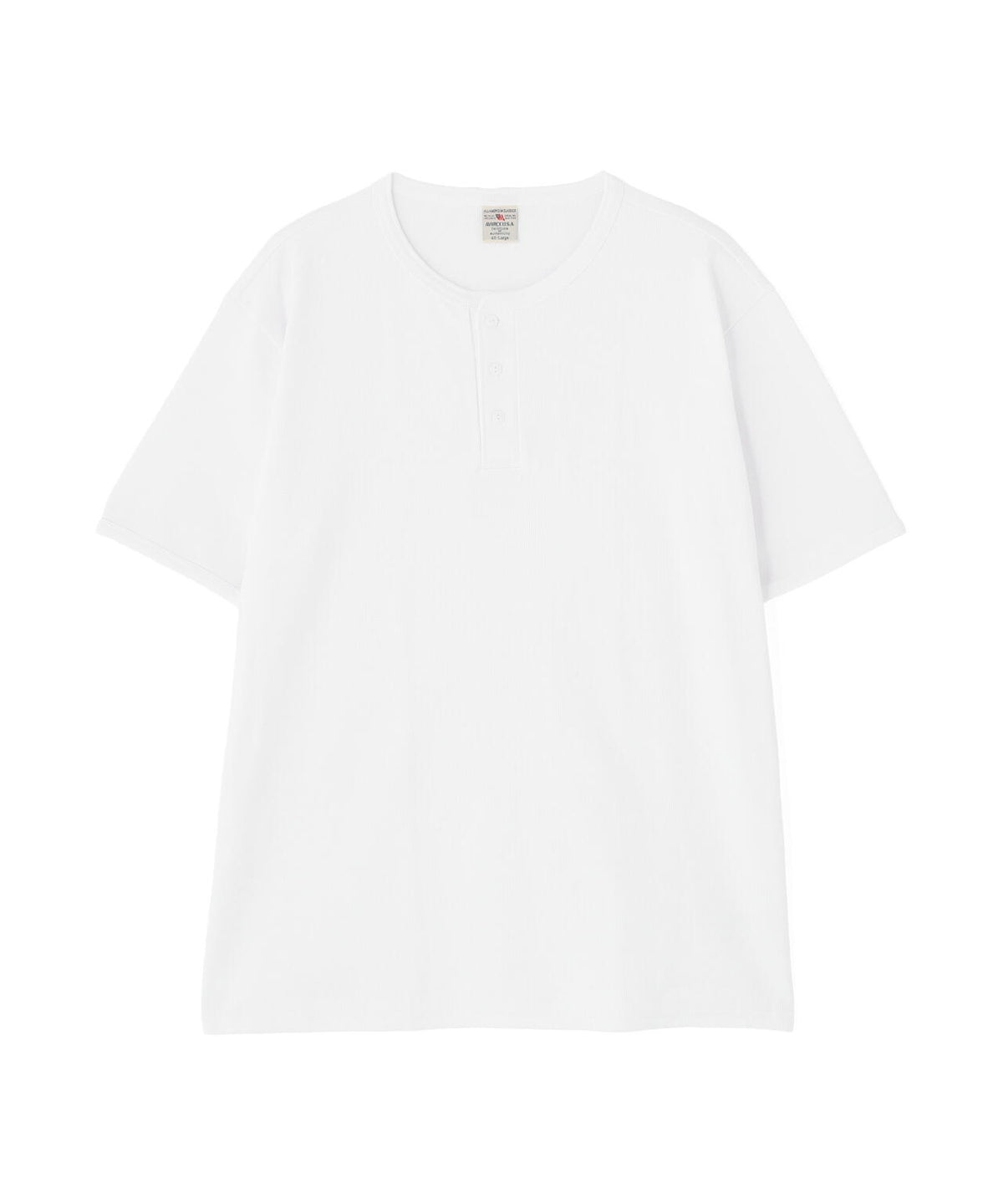 《DAILY/デイリー》BIG SIZE RIB S/S HENLEY NECK T-SHIRT
