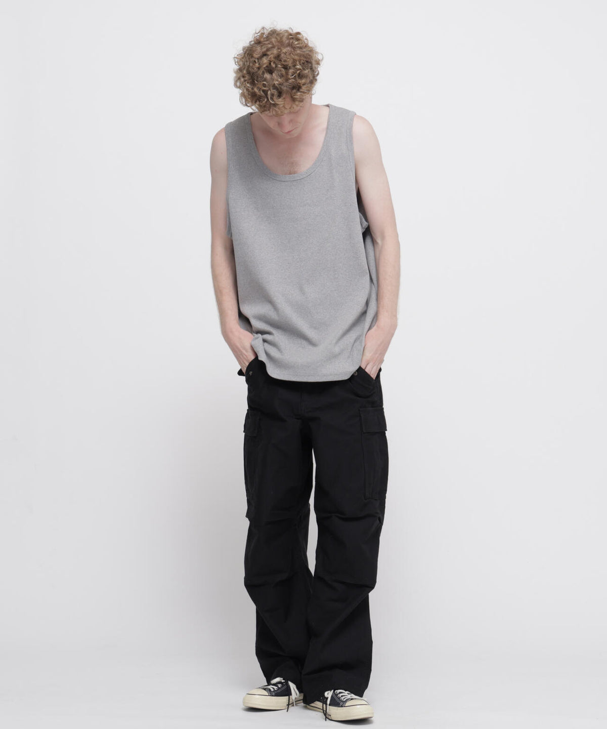 《DAILY/デイリー》BIG SIZE RIB TANK TOP