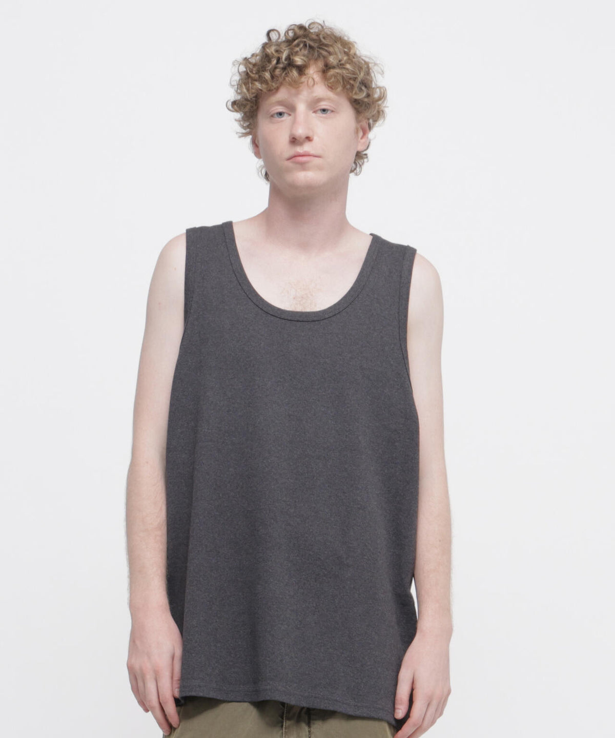 《DAILY/デイリー》BIG SIZE RIB TANK TOP