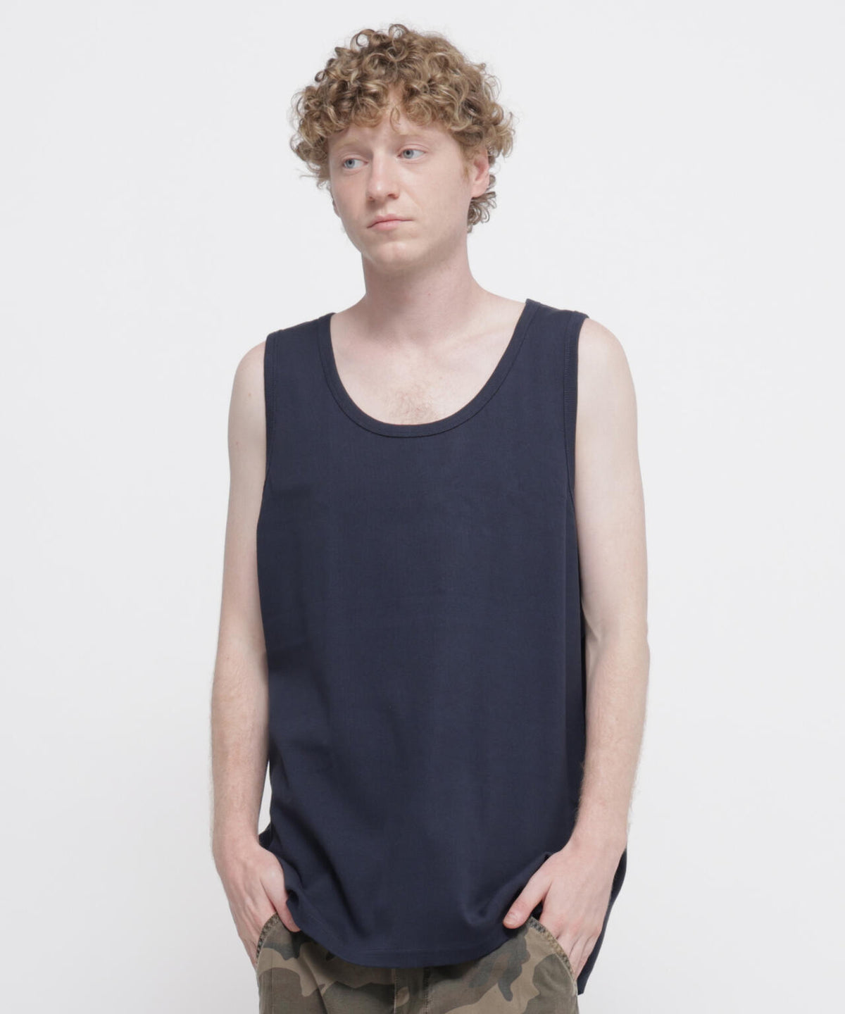 《DAILY/デイリー》BIG SIZE RIB TANK TOP
