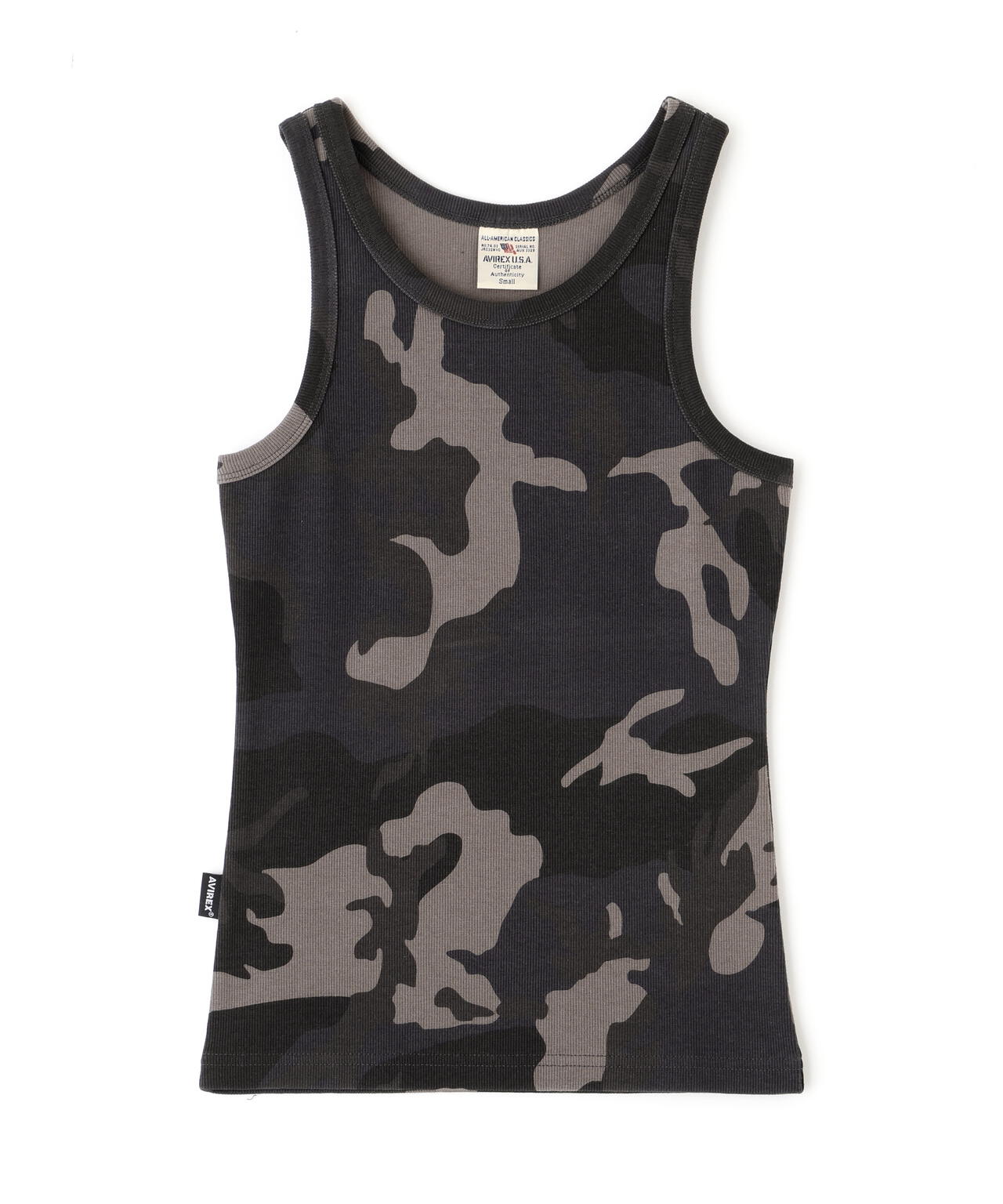 《WEB限定/DAILY/デイリー/WOMAN》RIB CAMO TANK TOP