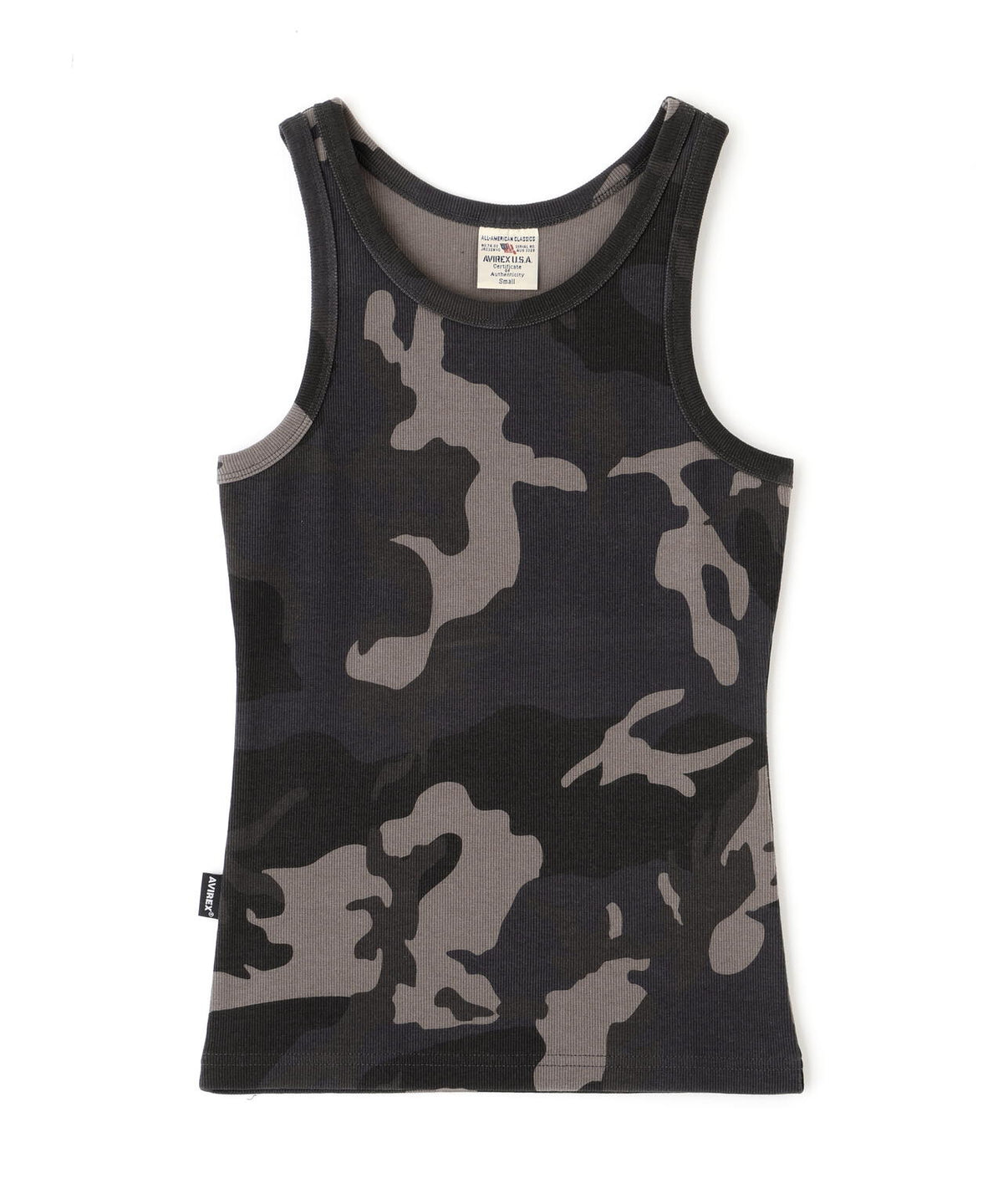 《WEB限定/DAILY/デイリー/WOMAN》RIB CAMO TANK TOP