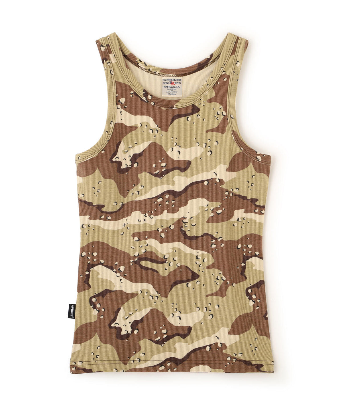 《WEB限定/DAILY/デイリー/WOMAN》RIB CAMO TANK TOP