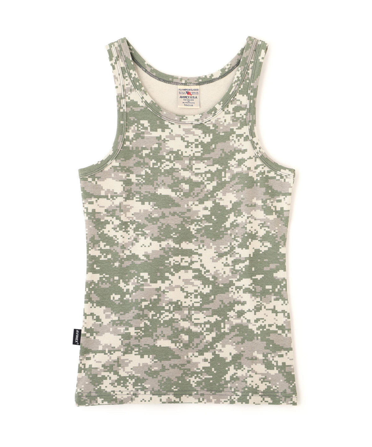 《WEB限定/DAILY/デイリー/WOMAN》RIB CAMO TANK TOP
