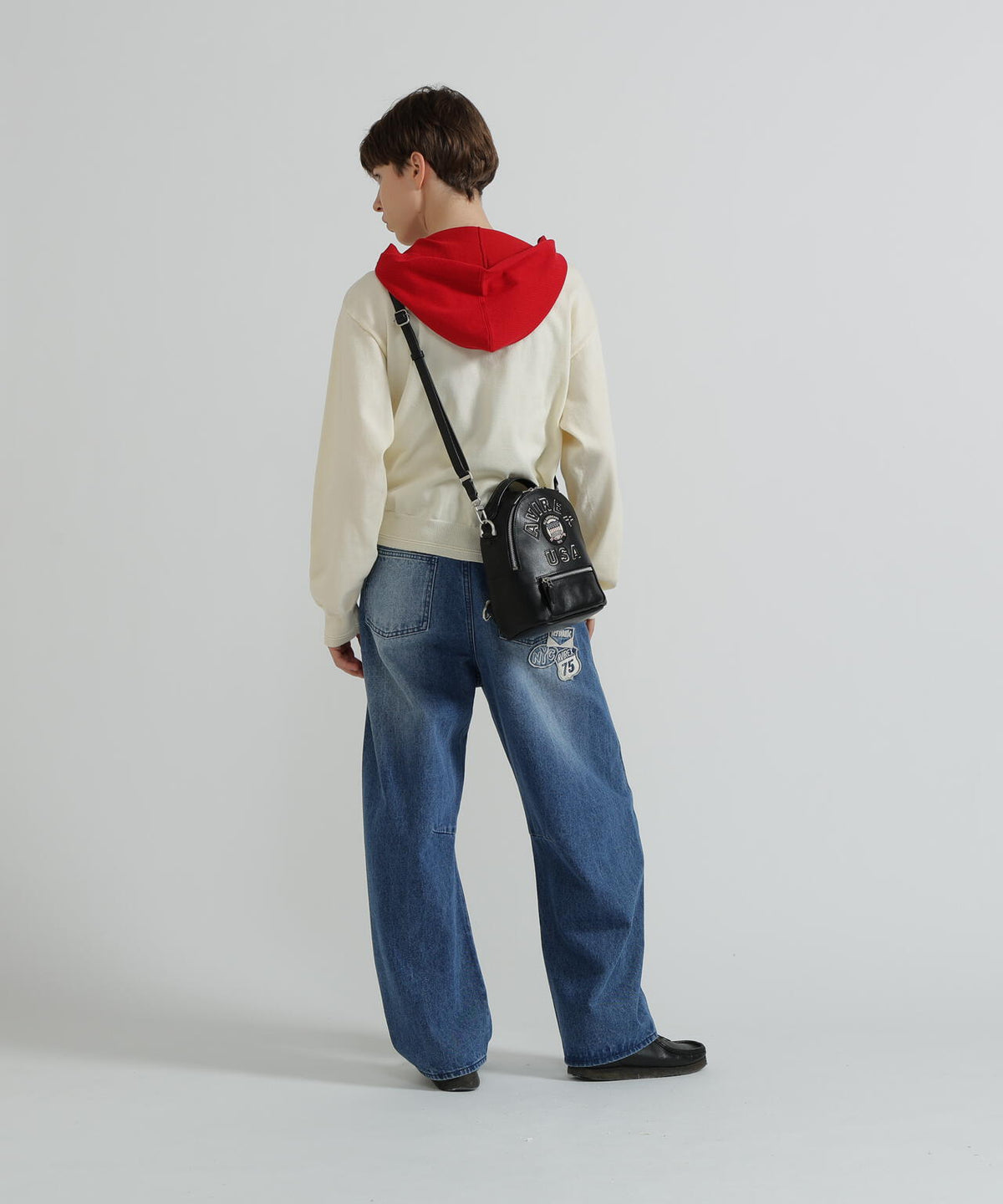 《直営店限定》VARSITY LEATHER MINI BACKPACK/AVX 5653