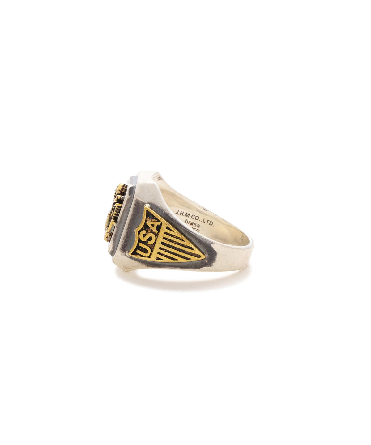 《AVIREX by J.H.M CO.,LTD.》MATERIAL COMBI SIGNET RING ”USAF”