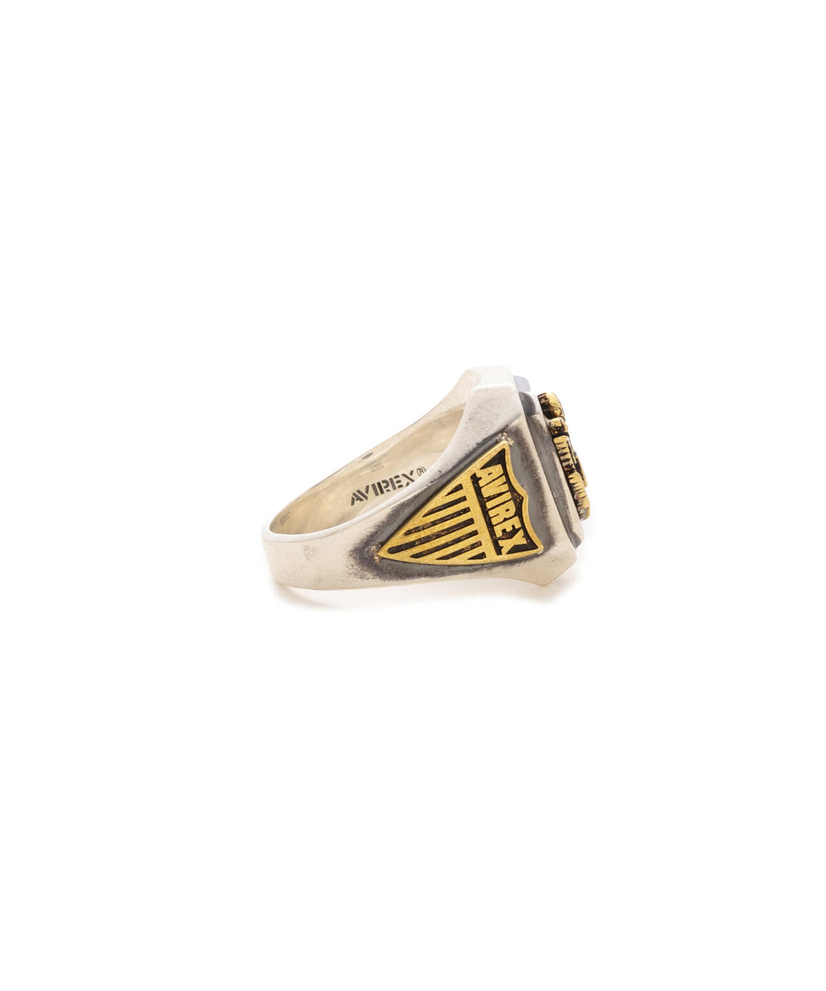 《AVIREX by J.H.M CO.,LTD.》MATERIAL COMBI SIGNET RING ”USAF”