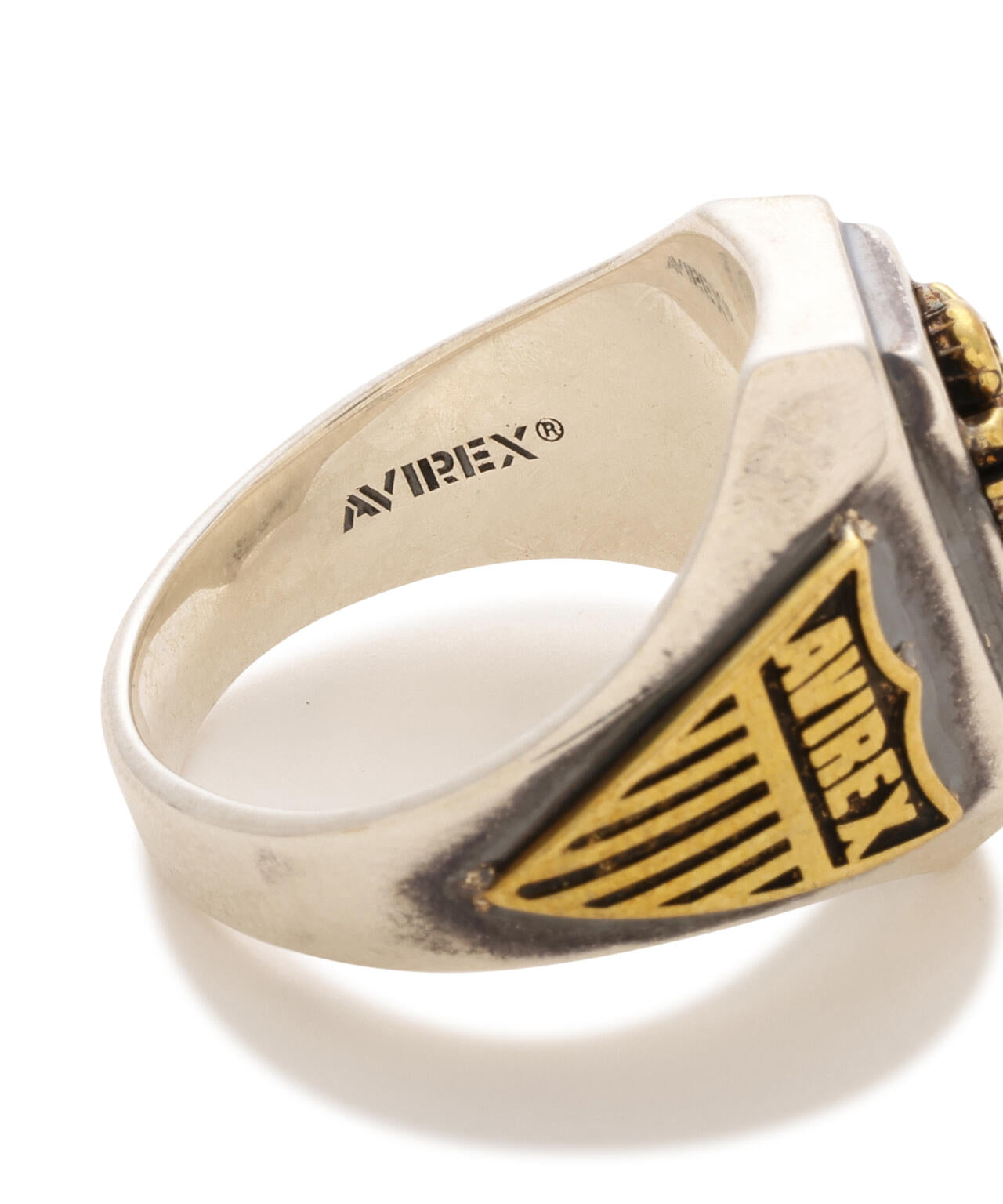《AVIREX by J.H.M CO.,LTD.》MATERIAL COMBI SIGNET RING ”USAF”