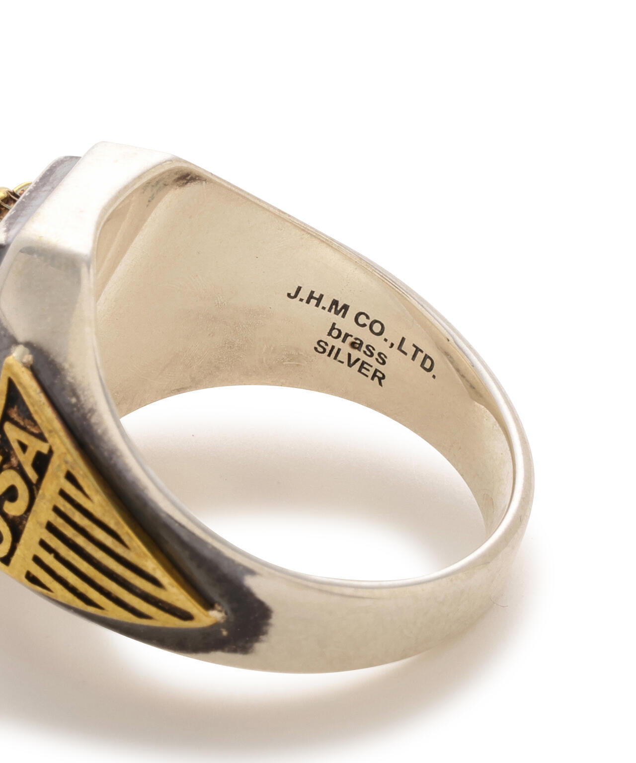《AVIREX by J.H.M CO.,LTD.》MATERIAL COMBI SIGNET RING ”USAF”