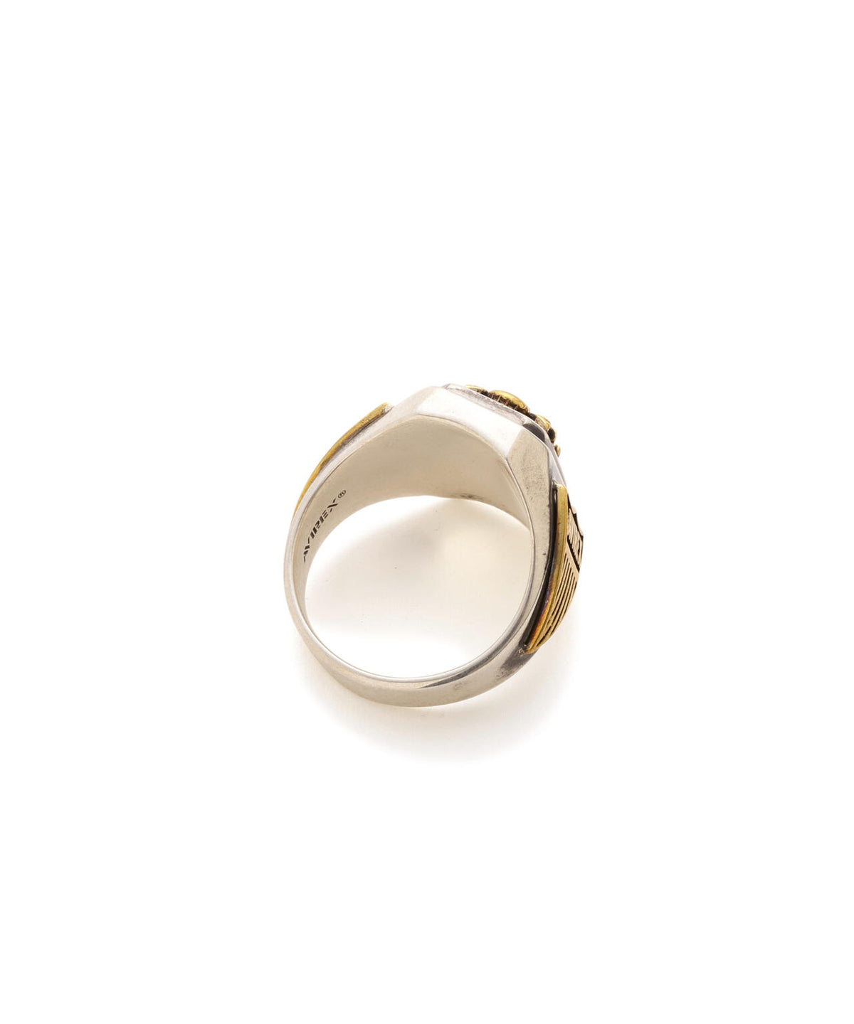 《AVIREX by J.H.M CO.,LTD.》MATERIAL COMBI SIGNET RING ”USAF”