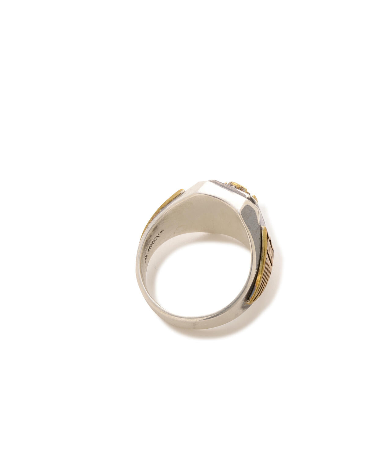 《AVIREX by J.H.M CO.,LTD.》MATERIAL COMBI SIGNET RING ”USN”