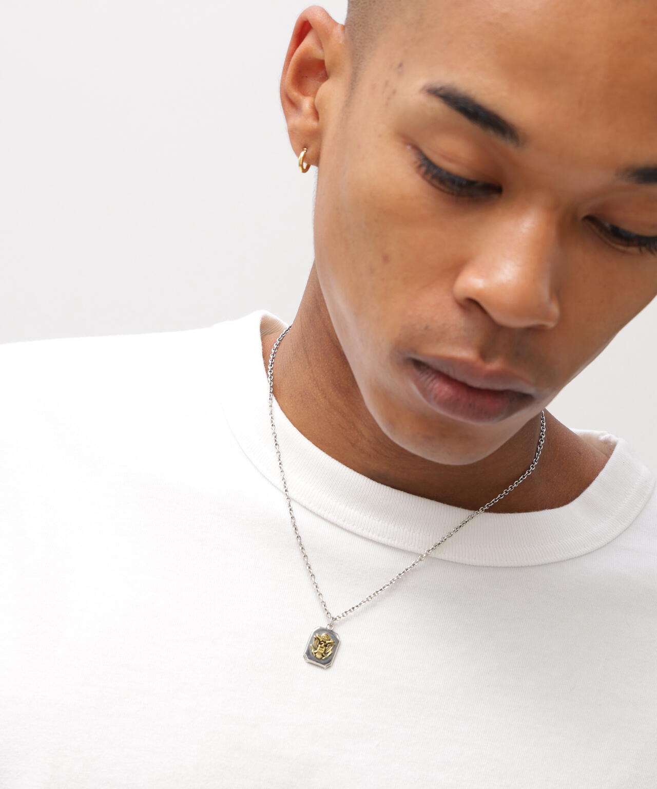 《AVIREX by J.H.M CO.,LTD.》MATERIAL COMBI SIGNET NECKLACE ”USAF”