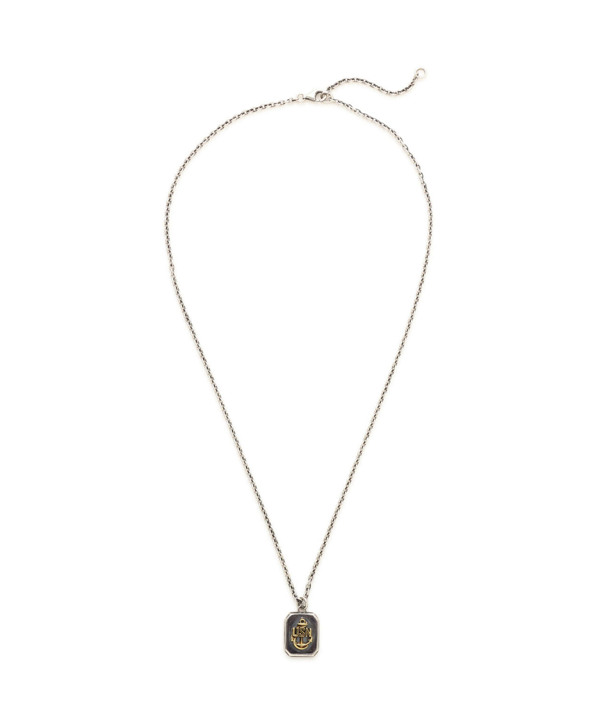 《AVIREX by J.H.M CO.,LTD.》MATERIAL COMBI SIGNET NECKLACE ”USN”