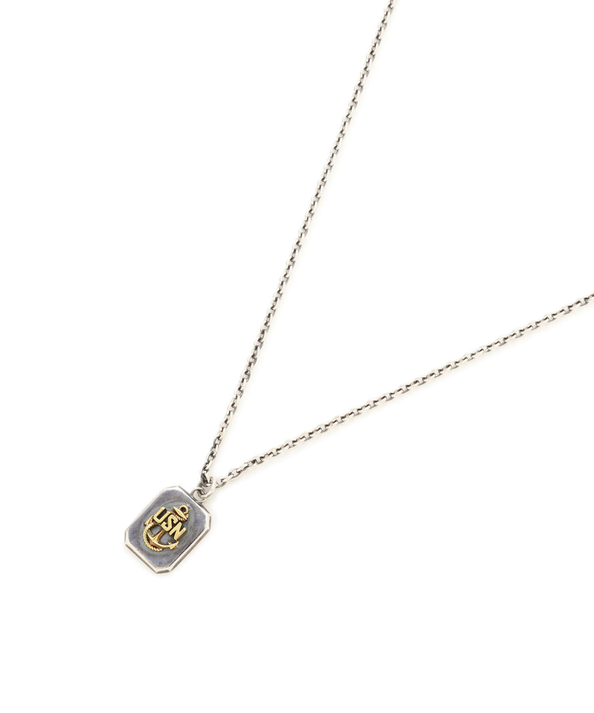 《AVIREX by J.H.M CO.,LTD.》MATERIAL COMBI SIGNET NECKLACE ”USN”